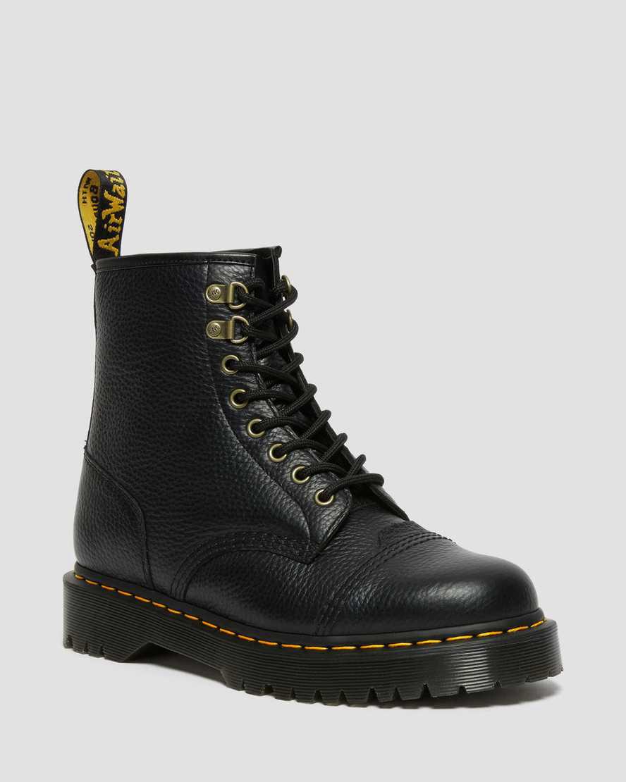 Dr Martens 1460 Bex Faux Fur-Astar Deri Dantel Up Erkek Kalın Taban Bot Siyah Türkiye | 14872-FDAZ