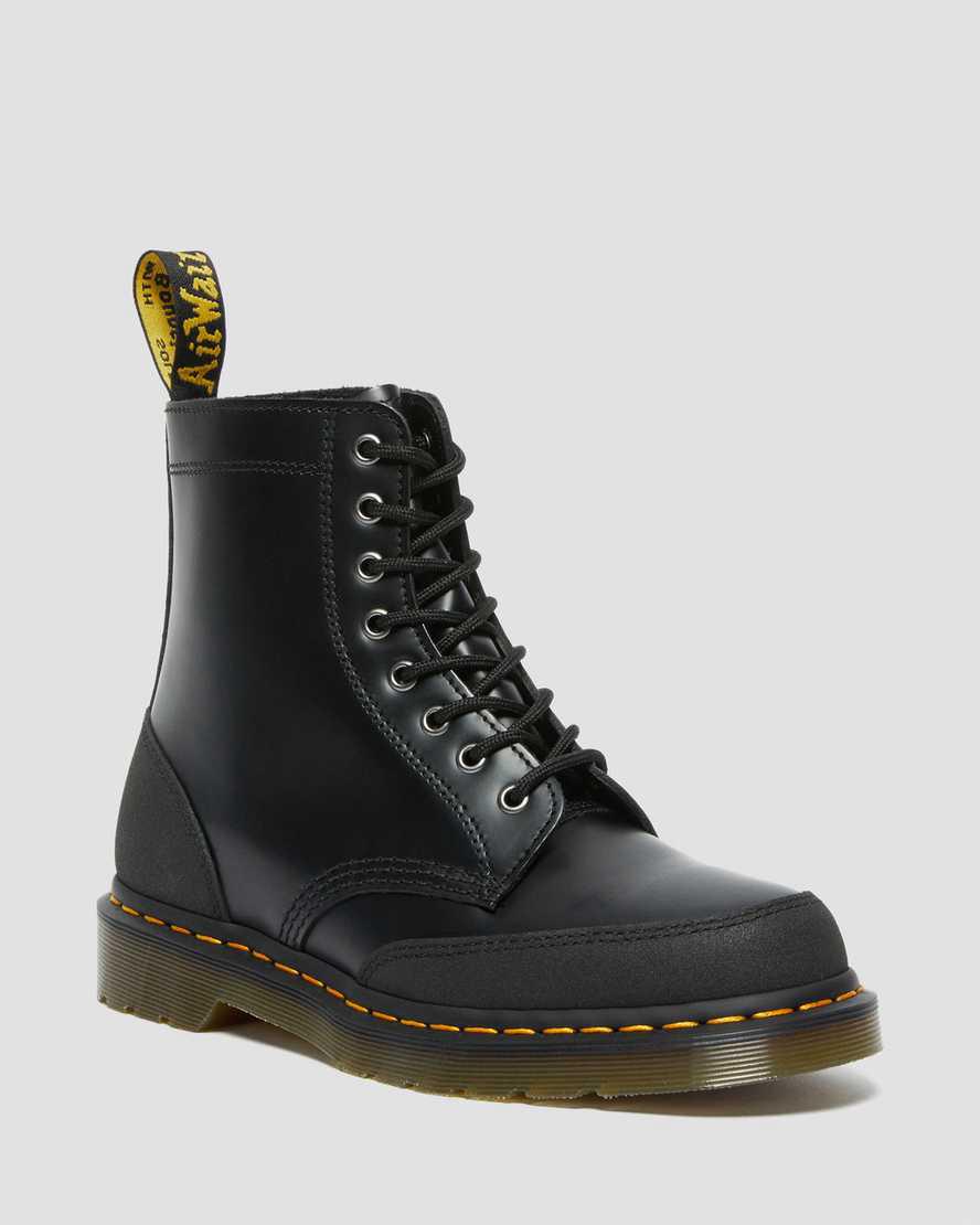 Dr Martens 1460 Guard Panel Deri Dantel Up Kadın Bilek Boy Bot Black/Dual Original Türkiye | 69840-EGLM