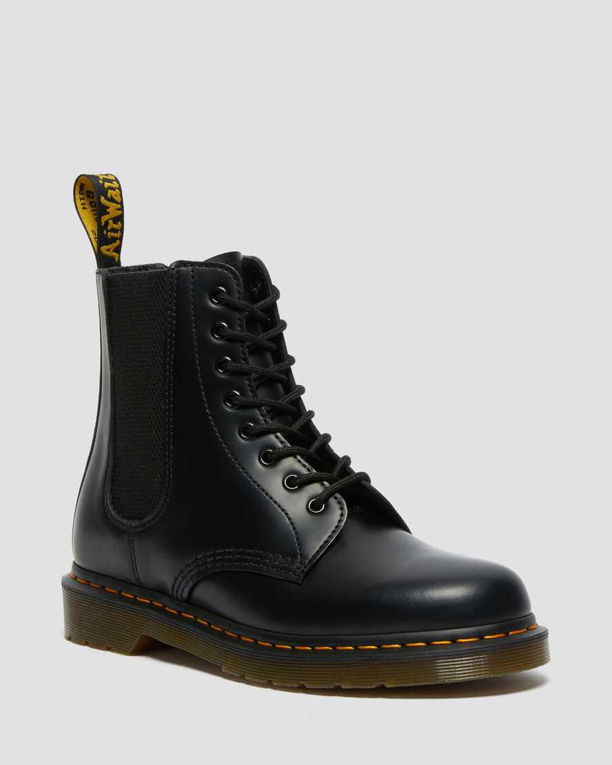 Dr Martens 1460 Harper Smooth Deri Dantel Up Kadın Bilek Boy Bot Siyah Türkiye | 26348-ZUYO