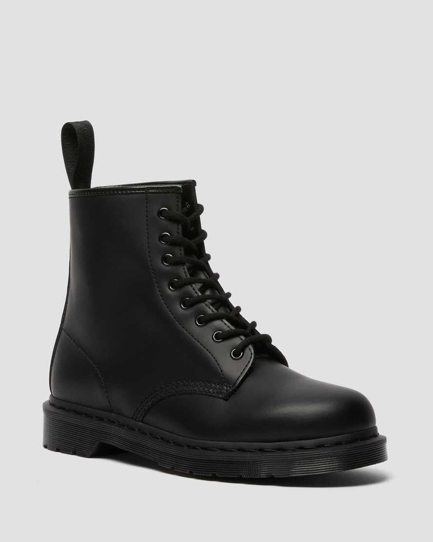 Dr Martens 1460 Mono Smooth Deri Dantel Up Kadın Bilek Boy Bot Siyah Türkiye | 25374-PJON