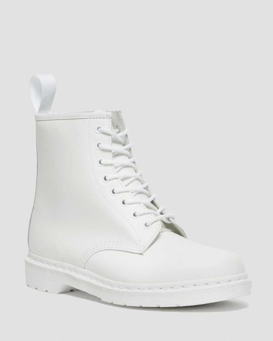 Dr Martens 1460 Mono Smooth Deri Erkek Bağcıklı Bot Beyaz Türkiye | 87509-IYKT