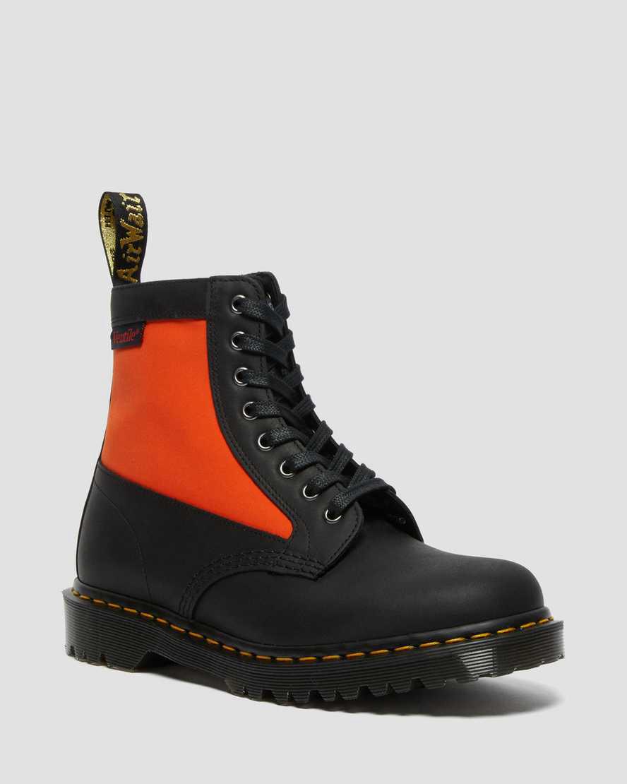 Dr Martens 1460 Panel Made in England Deri Dantel Up Erkek Bilek Boy Bot Siyah Türkiye | 61358-GUJV