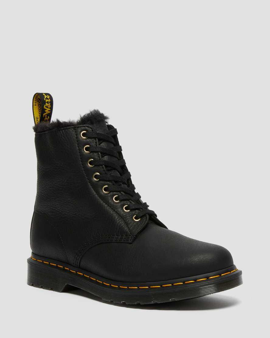 Dr Martens 1460 Pascal Faux Fur Astar Erkek Bağcıklı Bot Siyah Türkiye | 21536-XEBY