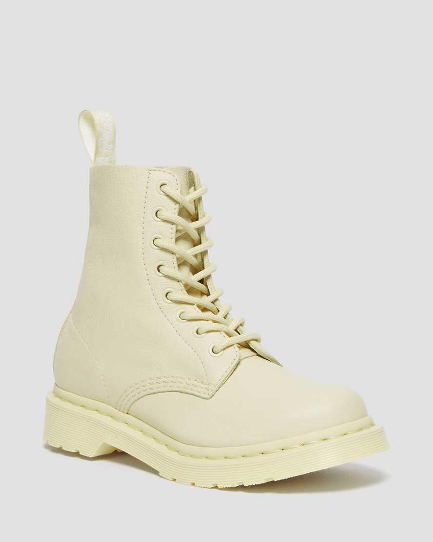 Dr Martens 1460 Pascal Mono Dantel Up Kadın Bilek Boy Bot Kahverengi Krema Türkiye | 27394-PFJV