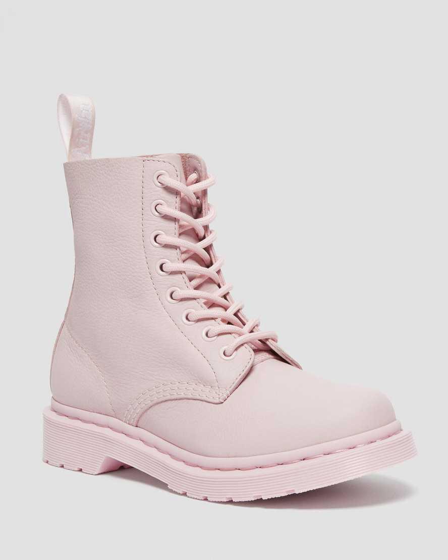 Dr Martens 1460 Pascal Mono Dantel Up Kadın Bilek Boy Bot Pembe Türkiye | 57419-LZUH