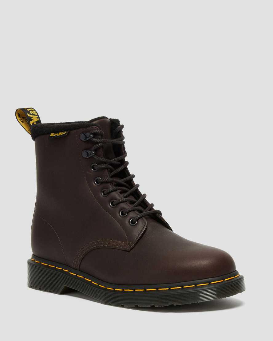 Dr Martens 1460 Pascal Warmwair Deri Dantel Up Kadın Bilek Boy Bot Koyu Kahverengi Türkiye | 84029-DXEG