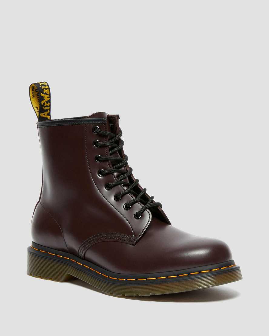 Dr Martens 1460 Smooth Deri Dantel Up Erkek Bilek Boy Bot Bordo Türkiye | 10375-JGSM