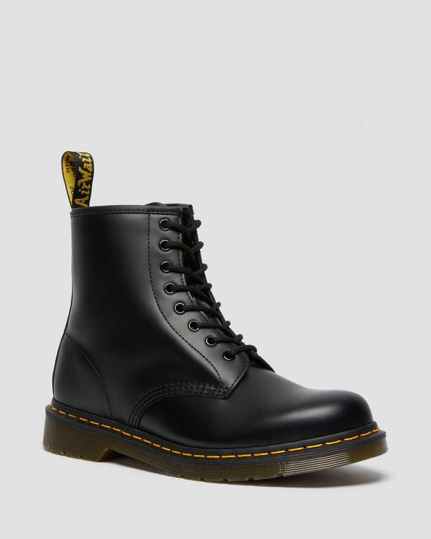 Dr Martens 1460 Smooth Deri Dantel Up Erkek Bilek Boy Bot Siyah Türkiye | 23085-DIQN