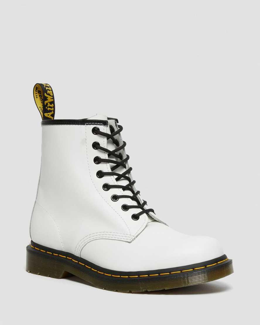 Dr Martens 1460 Smooth Deri Dantel Up Erkek Bilek Boy Bot Beyaz Türkiye | 81436-MFVG