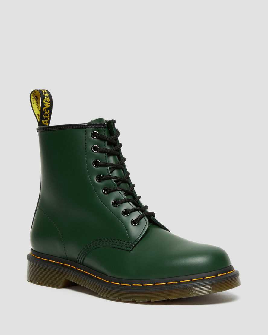 Dr Martens 1460 Smooth Deri Dantel Up Erkek Bilek Boy Bot Yeşil Türkiye | 90746-VPIA