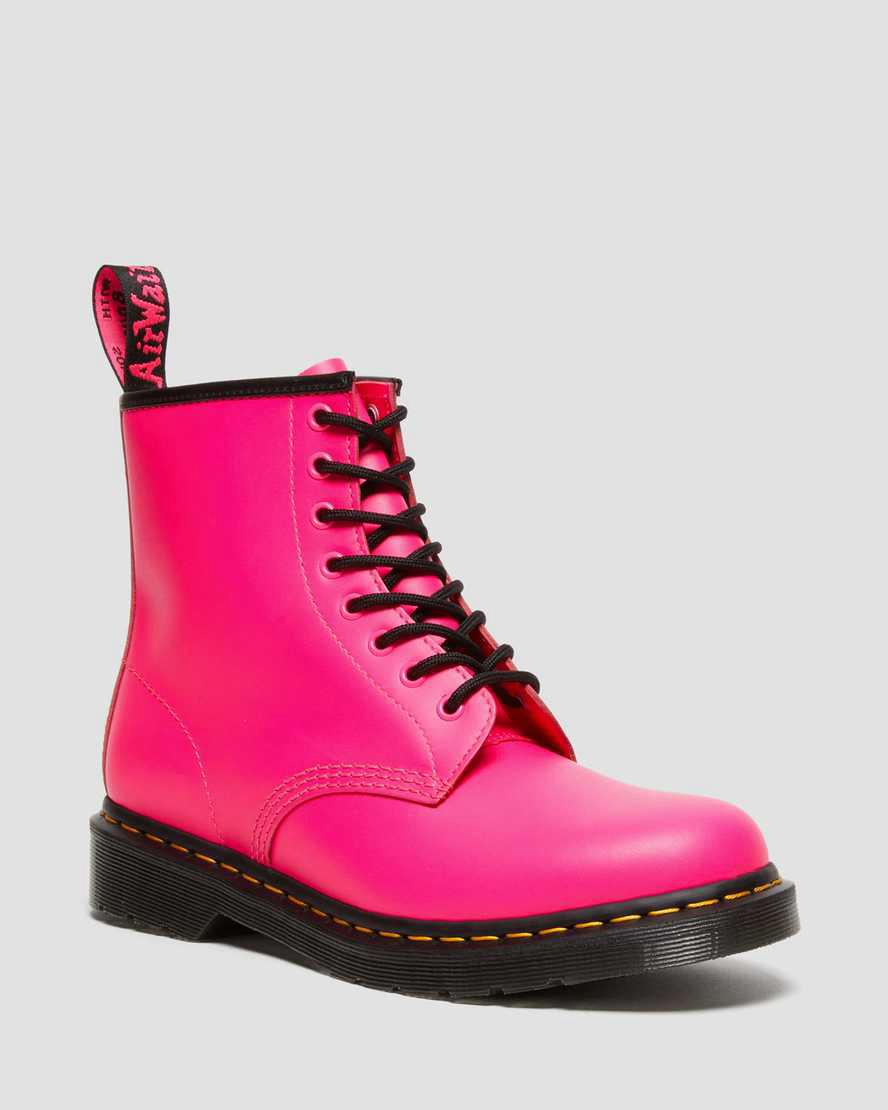 Dr Martens 1460 Smooth Deri Dantel Up Erkek Bilek Boy Bot Pembe Türkiye | 94561-FCSG