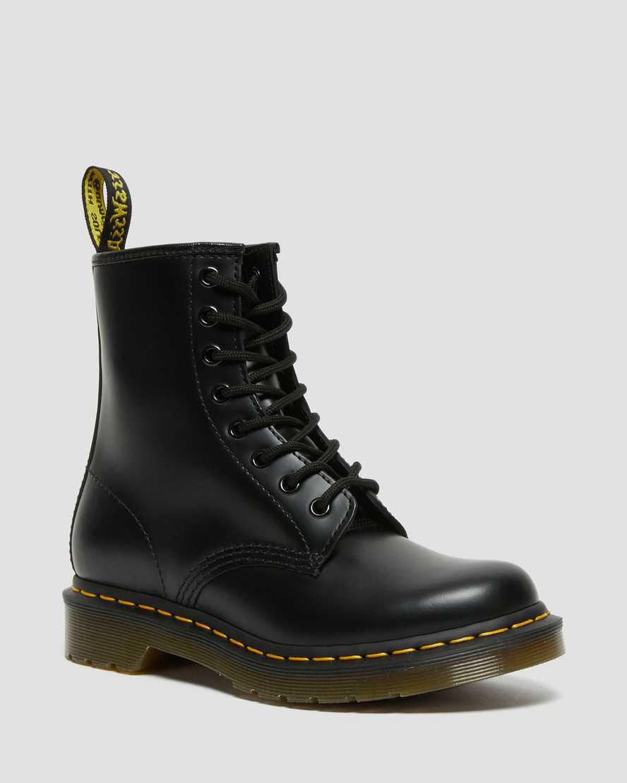 Dr Martens 1460 Smooth Deri Dantel Up Kadın Bilek Boy Bot Siyah Türkiye | 80461-NIPF