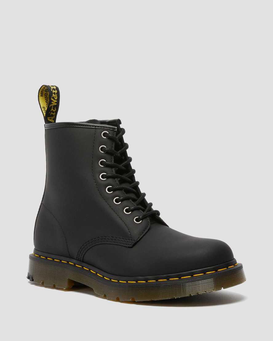 Dr Martens 1460 Wintergrip Dantel Up Erkek Bilek Boy Bot Siyah Türkiye | 36750-RWOX