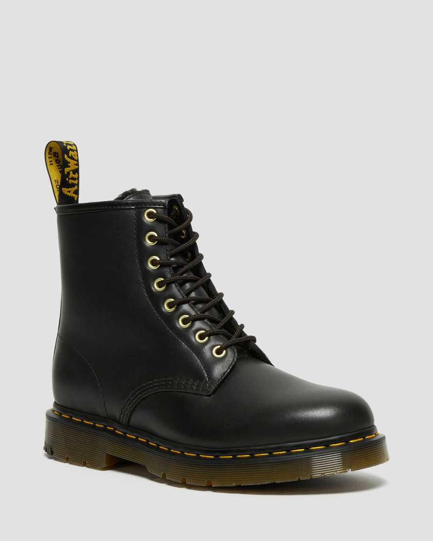 Dr Martens 1460 Wintergrip Deri Dantel Up Kadın Bilek Boy Bot Siyah Türkiye | 61234-URSH