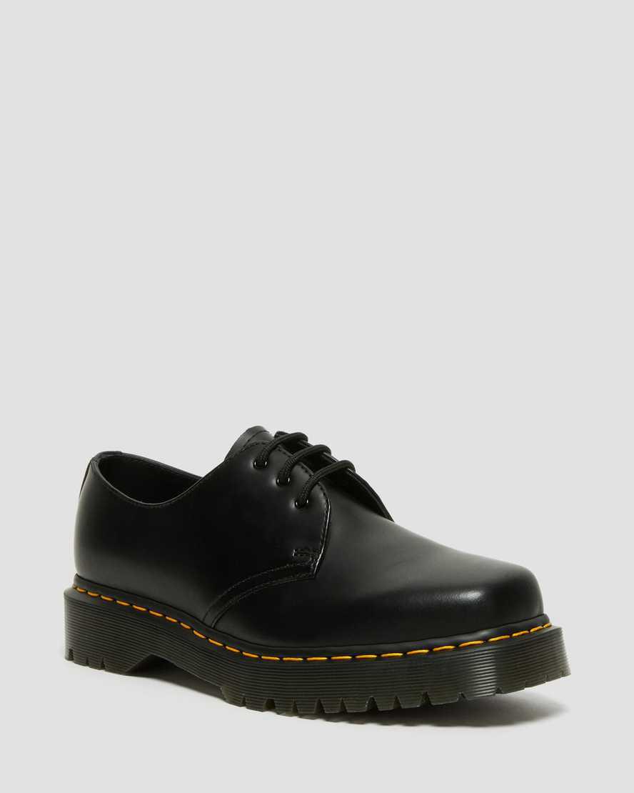 Dr Martens 1461 Bex Squared Burunlu Deri Kadın Oxford Ayakkabı Siyah Türkiye | 40165-ZRBM