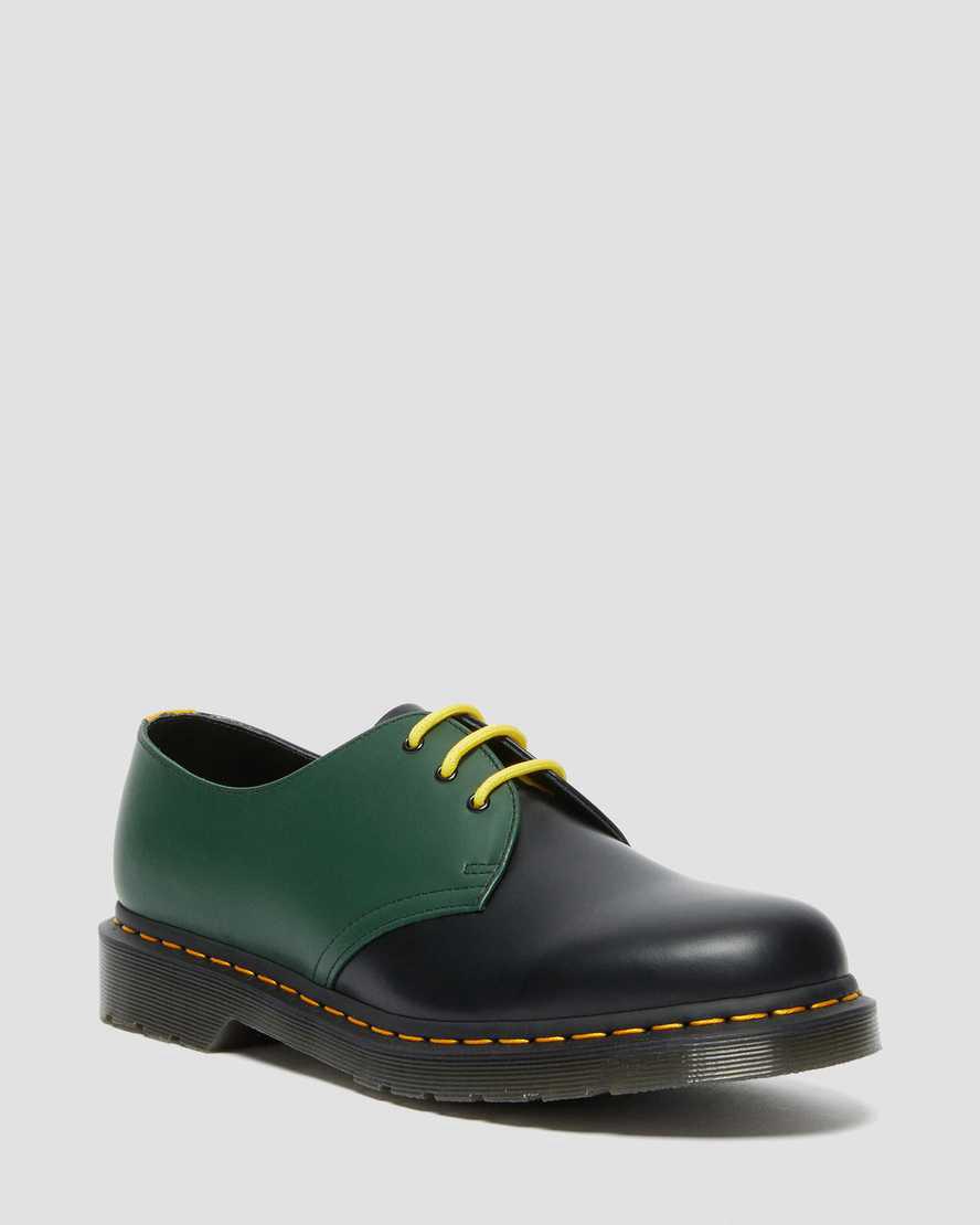 Dr Martens 1461 Contrast Smooth Deri Erkek Oxford Ayakkabı Siyah Türkiye | 30817-ULOT