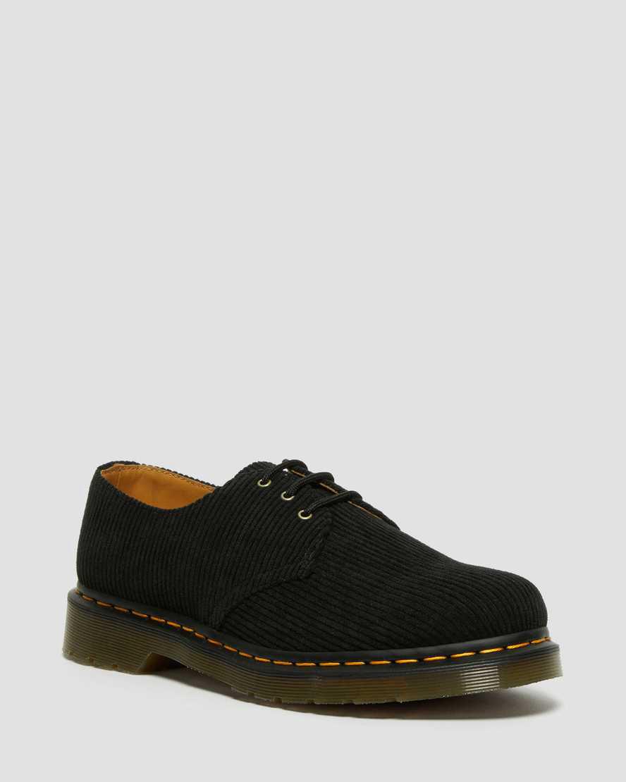 Dr Martens 1461 Corduroy Erkek Oxford Ayakkabı Siyah Türkiye | 42508-QUJN