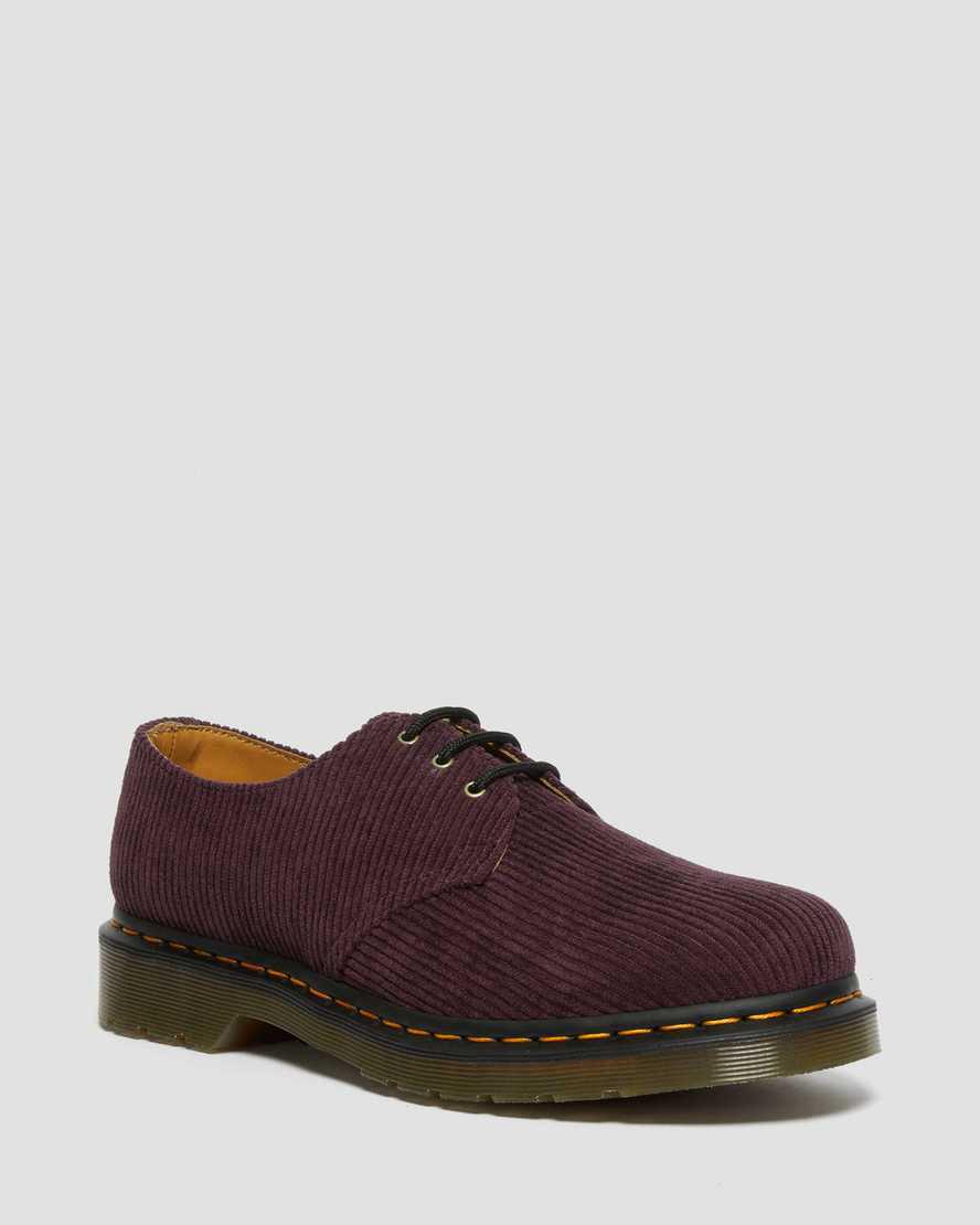 Dr Martens 1461 Corduroy Erkek Oxford Ayakkabı Bordo Türkiye | 92167-WUHM