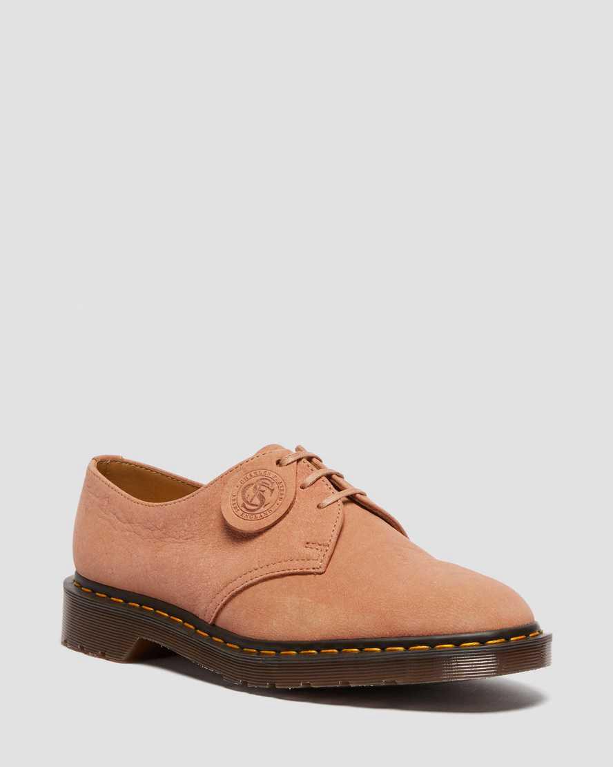 Dr Martens 1461 Made in England Nubuck Deri Erkek Oxford Ayakkabı Pembe Türkiye | 02195-MJHA