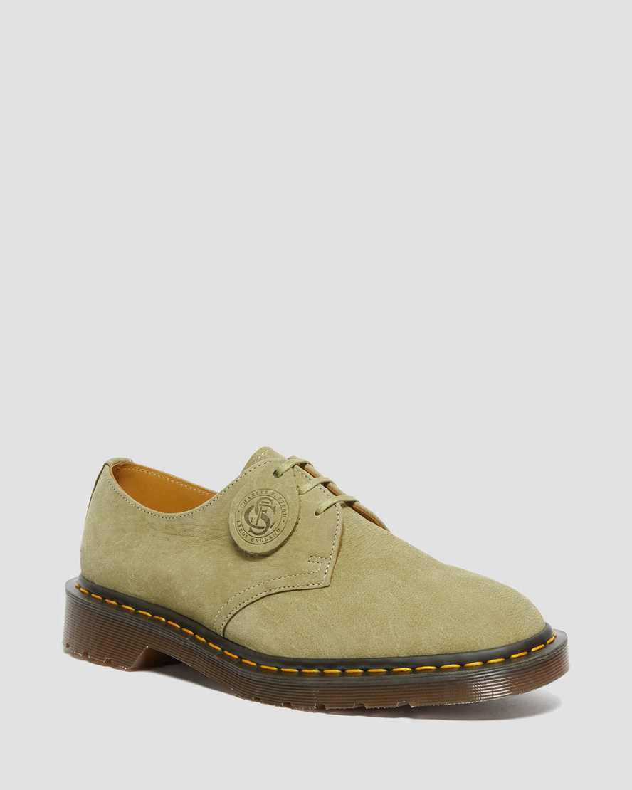 Dr Martens 1461 Made in England Nubuck Deri Kadın Oxford Ayakkabı Yeşil Türkiye | 31754-KPDT