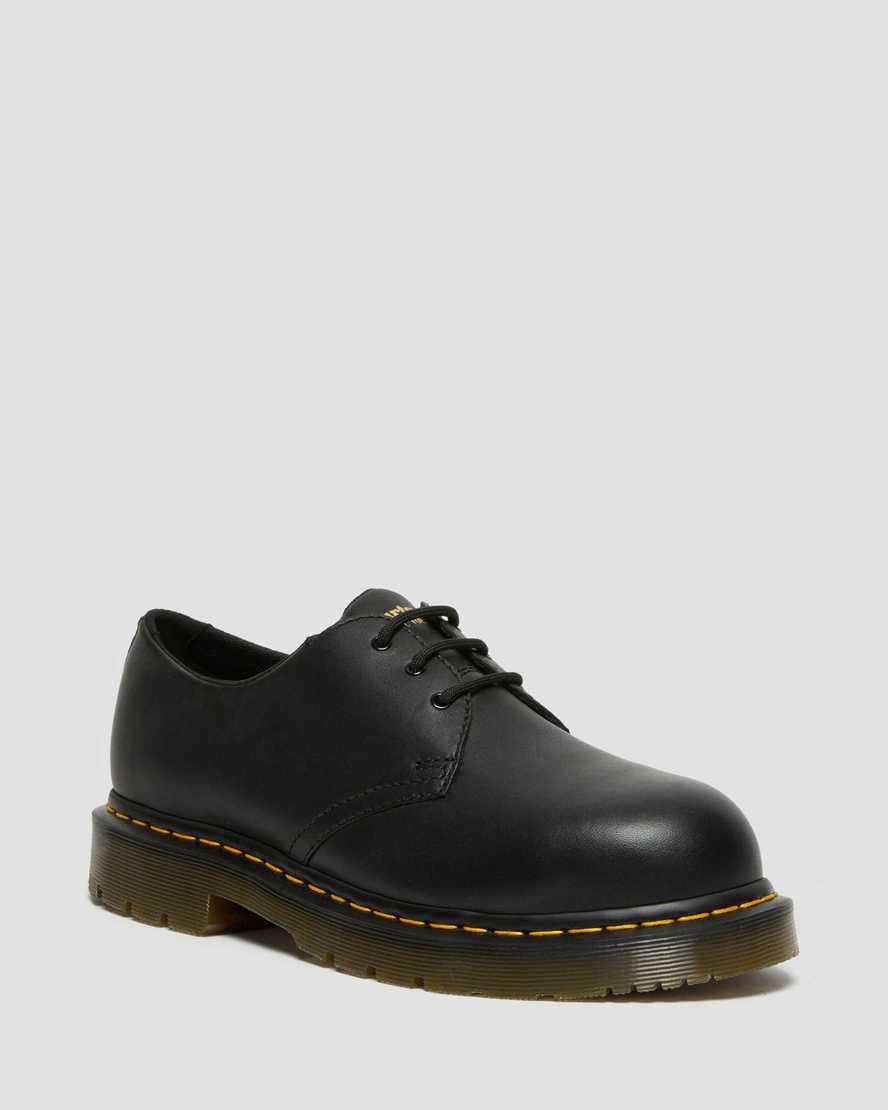 Dr Martens 1461 Slip Resistant Steel Burunlu Erkek Oxford Ayakkabı Siyah Türkiye | 82603-HXMQ