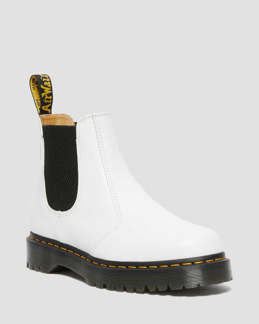 Dr Martens 2976 Bex Smooth Deri Chelsea Kadın Bilek Boy Bot Beyaz Türkiye | 03864-PZCV