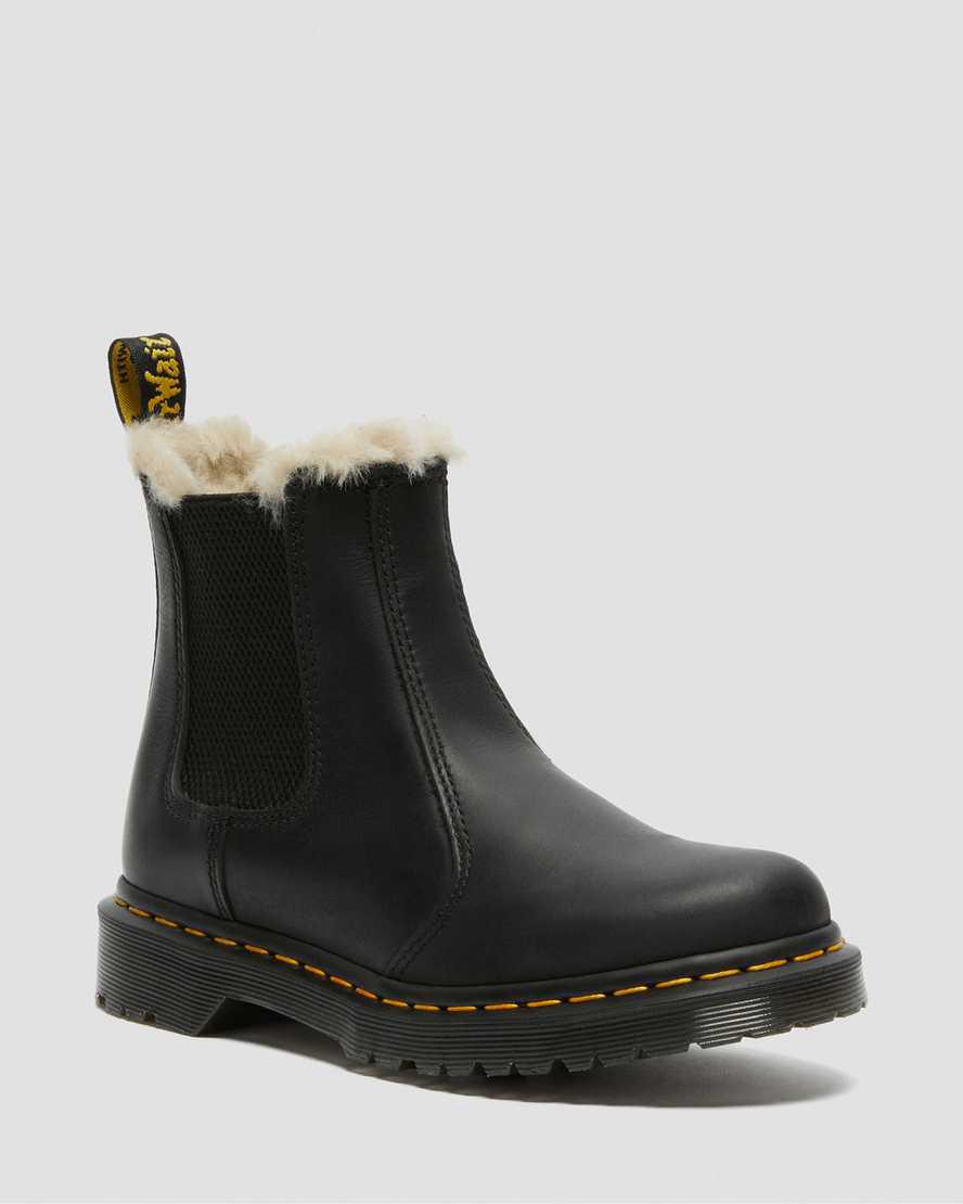 Dr Martens 2976 Faux Fur Astar Chelsea Kadın Bilek Boy Bot Siyah Türkiye | 52783-WEHL