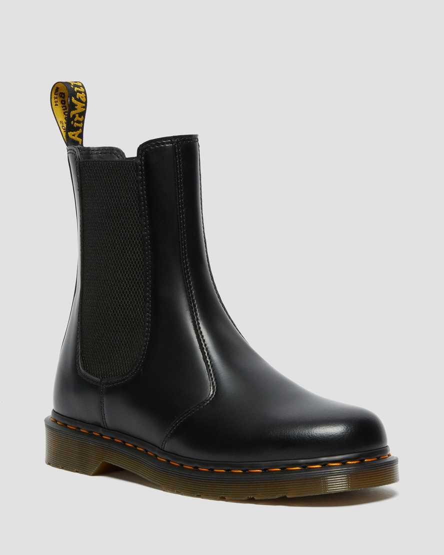 Dr Martens 2976 Hi Smooth Deri Chelsea Kadın Bilek Boy Bot Siyah Türkiye | 03185-YWHN