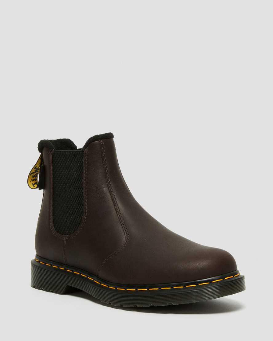 Dr Martens 2976 Warmwair Deri Chelsea Erkek Originals Boots Koyu Kahverengi Türkiye | 50962-BFUV