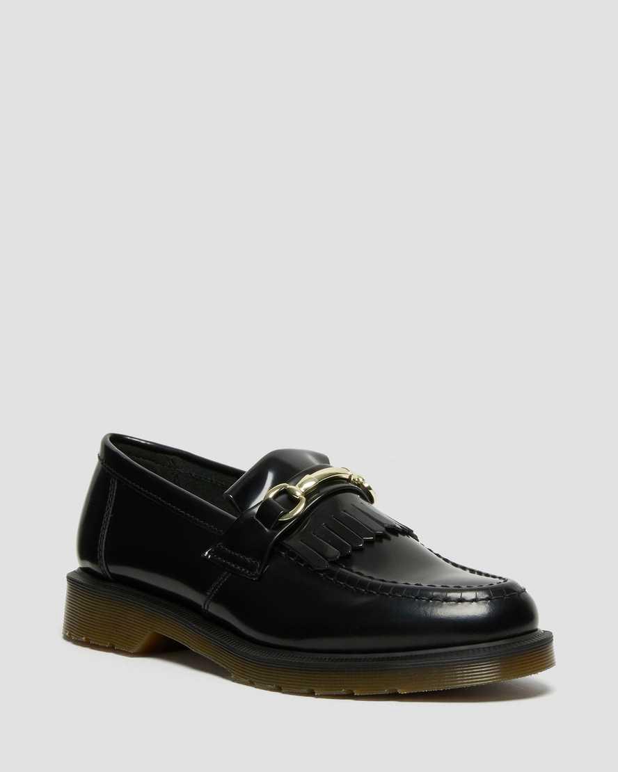 Dr Martens Adrian Snaffle Smooth Deri Kiltie Erkek Loafer Ayakkabı Siyah Türkiye | 45731-ZGMB