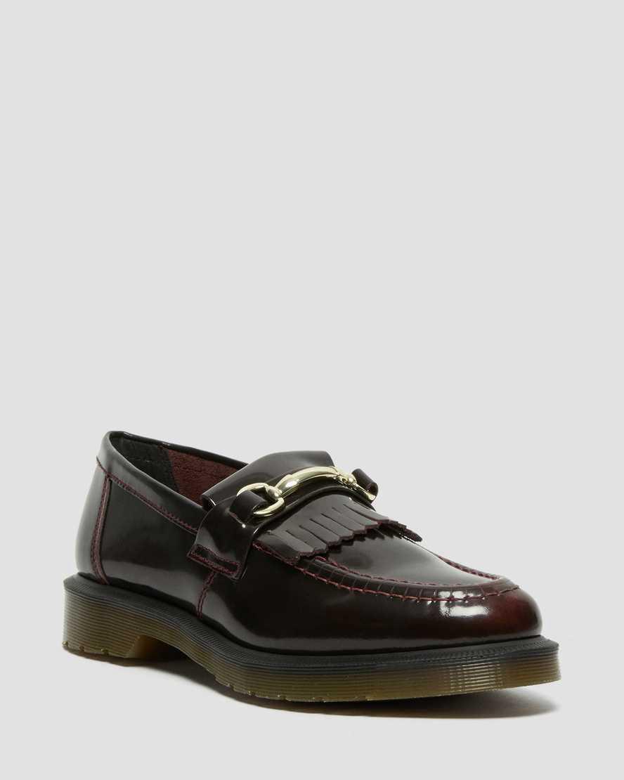 Dr Martens Adrian Snaffle Smooth Deri Kiltie Kadın Loafer Ayakkabı Kırmızı Türkiye | 79352-MSTH