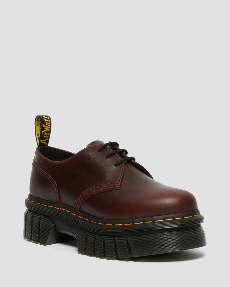 Dr Martens Audrick Brando Deri Platform Erkek Oxford Ayakkabı Kahverengi Türkiye | 09745-HJZG