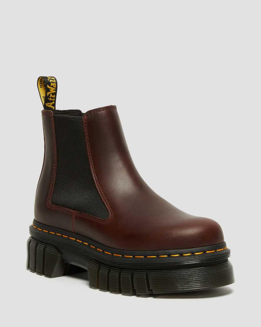 Dr Martens Audrick Brando Deri Platform Chelsea Kadın Bilek Boy Bot Kahverengi Türkiye | 30218-SXGZ