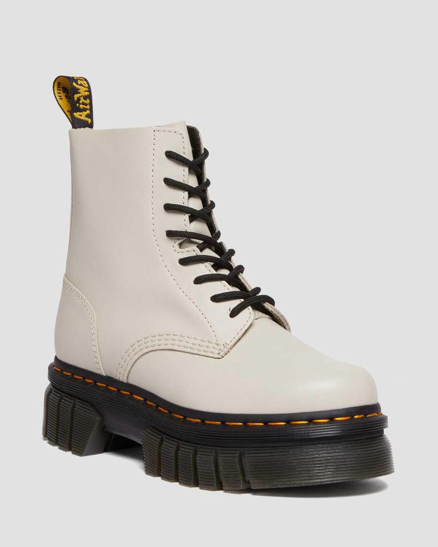 Dr Martens Audrick Nappa Deri Ankle Erkek Kalın Taban Bot Gri Türkiye | 62149-NHMO