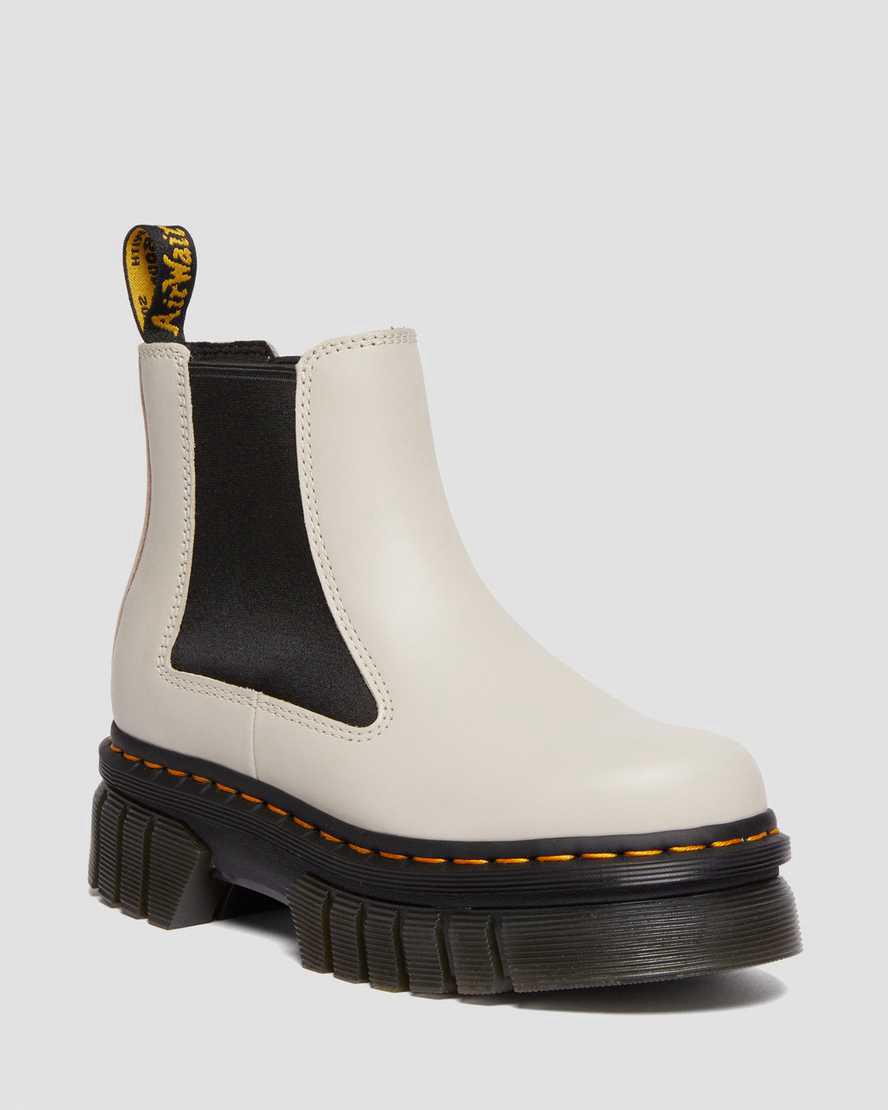 Dr Martens Audrick Nappa Deri Chelsea Erkek Kalın Taban Bot Gri Türkiye | 31846-EBRJ