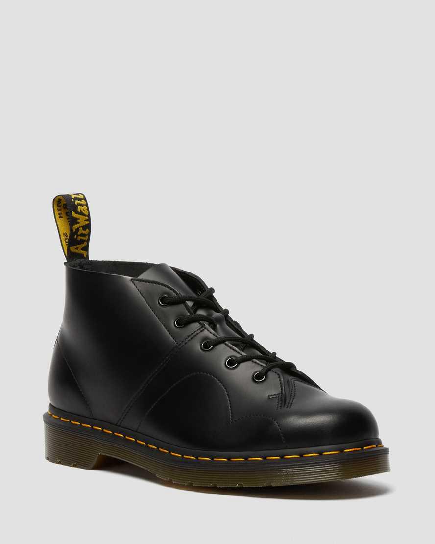 Dr Martens Church Smooth Deri Monkey Erkek Originals Boots Siyah Türkiye | 52749-FKBJ