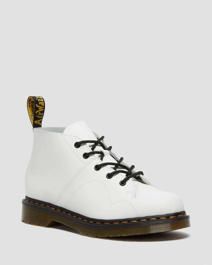 Dr Martens Church Smooth Deri Monkey Erkek Originals Boots Beyaz Türkiye | 86709-FOWT