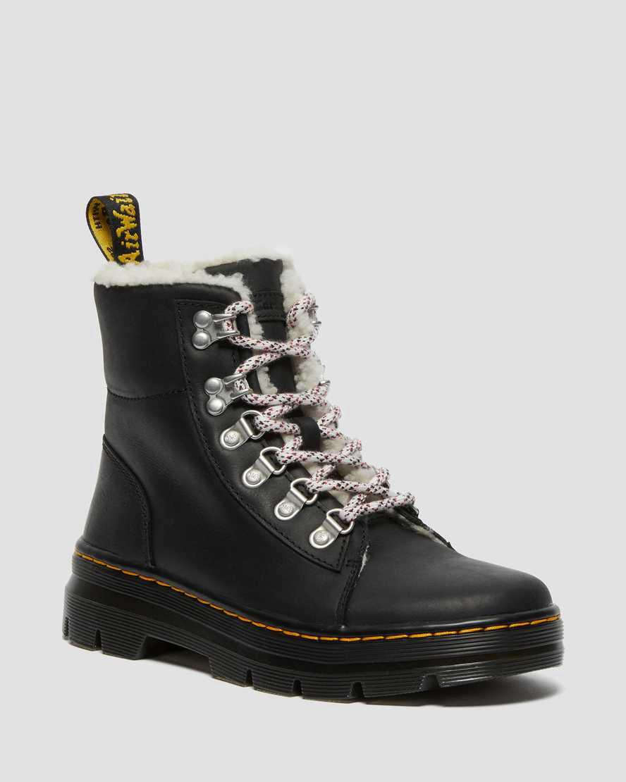 Dr Martens Combs Faux Shearling Astar Kadın Günlük Bot Siyah Türkiye | 57610-ZLAM