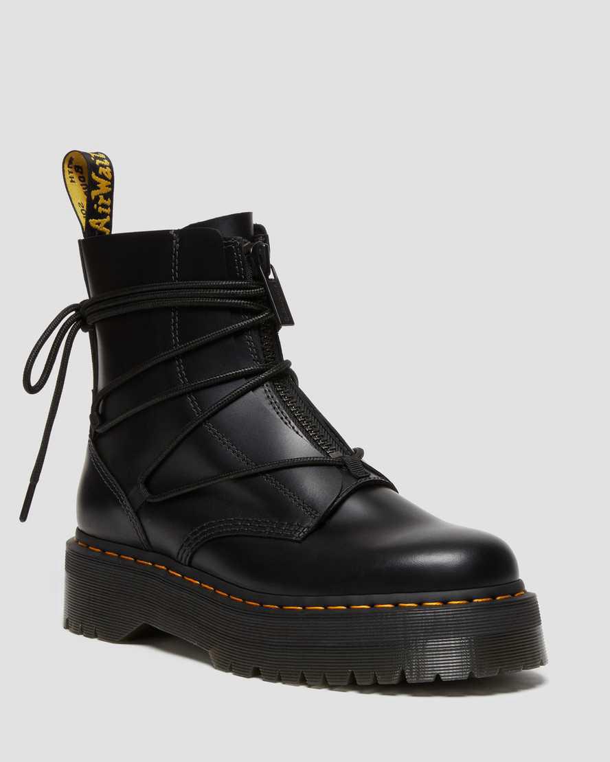 Dr Martens Jarrick II Laced Deri Erkek Kalın Taban Bot Siyah Türkiye | 59710-OEPF