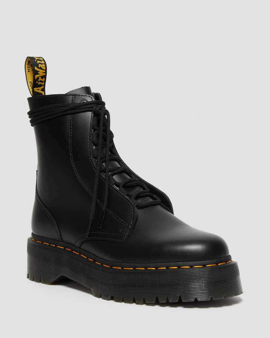 Dr Martens Jarrick Smooth Deri Erkek Kalın Taban Bot Siyah Türkiye | 49871-TVDL