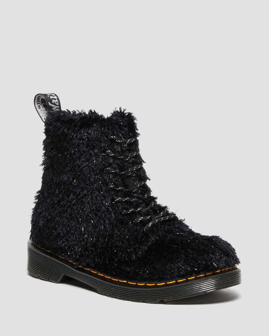 Dr Martens Junior 1460 Pascal Tinsel Fur Çocuk Bağcıklı Bot Siyah Türkiye | 12735-ACGM