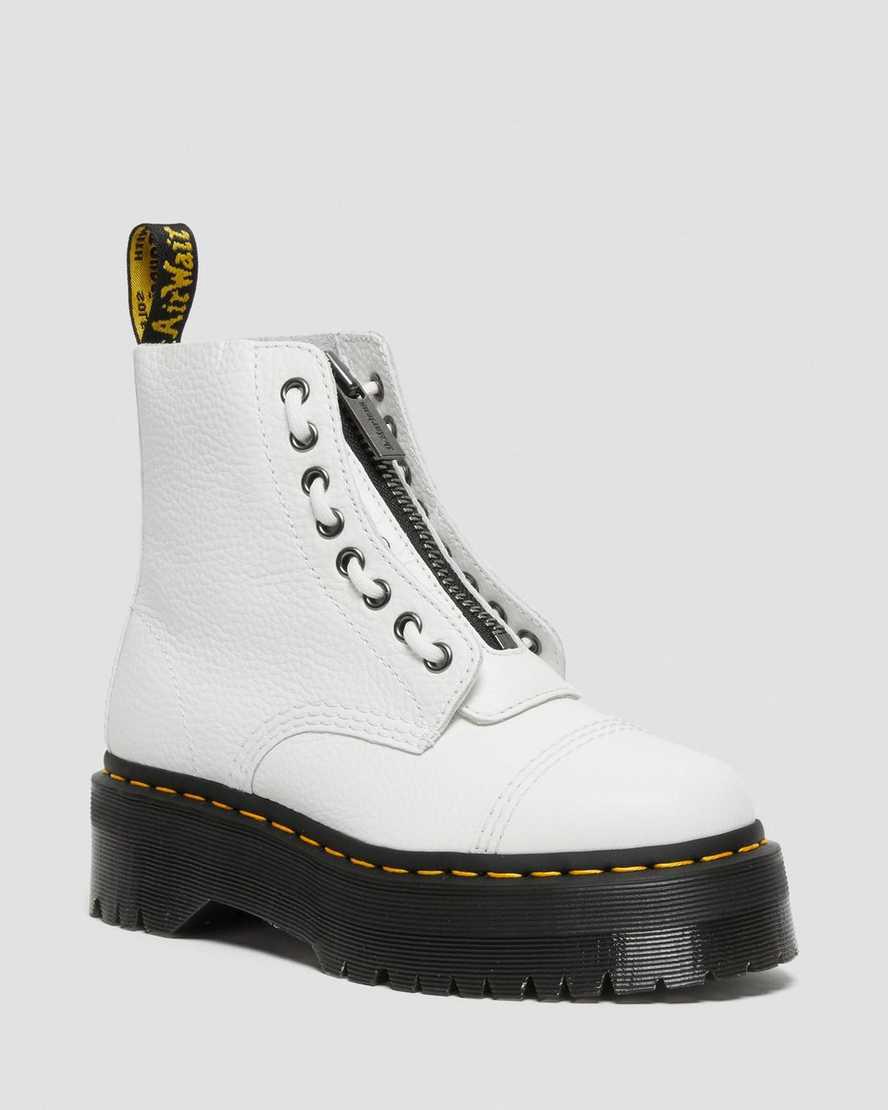 Dr Martens Sinclair Milled Nappa Deri Kadın Kalın Taban Bot Beyaz Türkiye | 37856-THGM