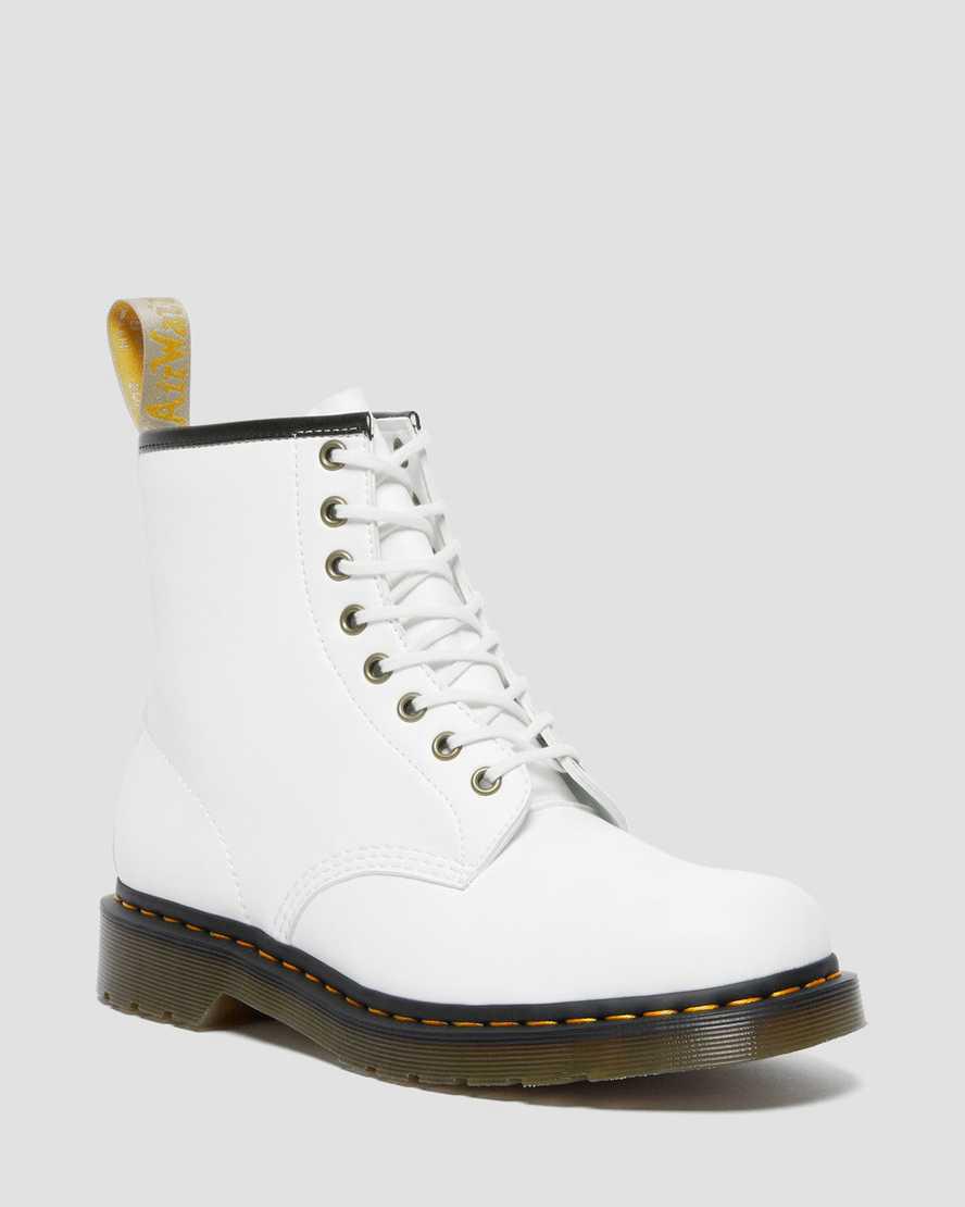 Dr Martens Vegan 1460 Kemble Dantel Up Kadın Bilek Boy Bot Beyaz Türkiye | 30462-EMZN