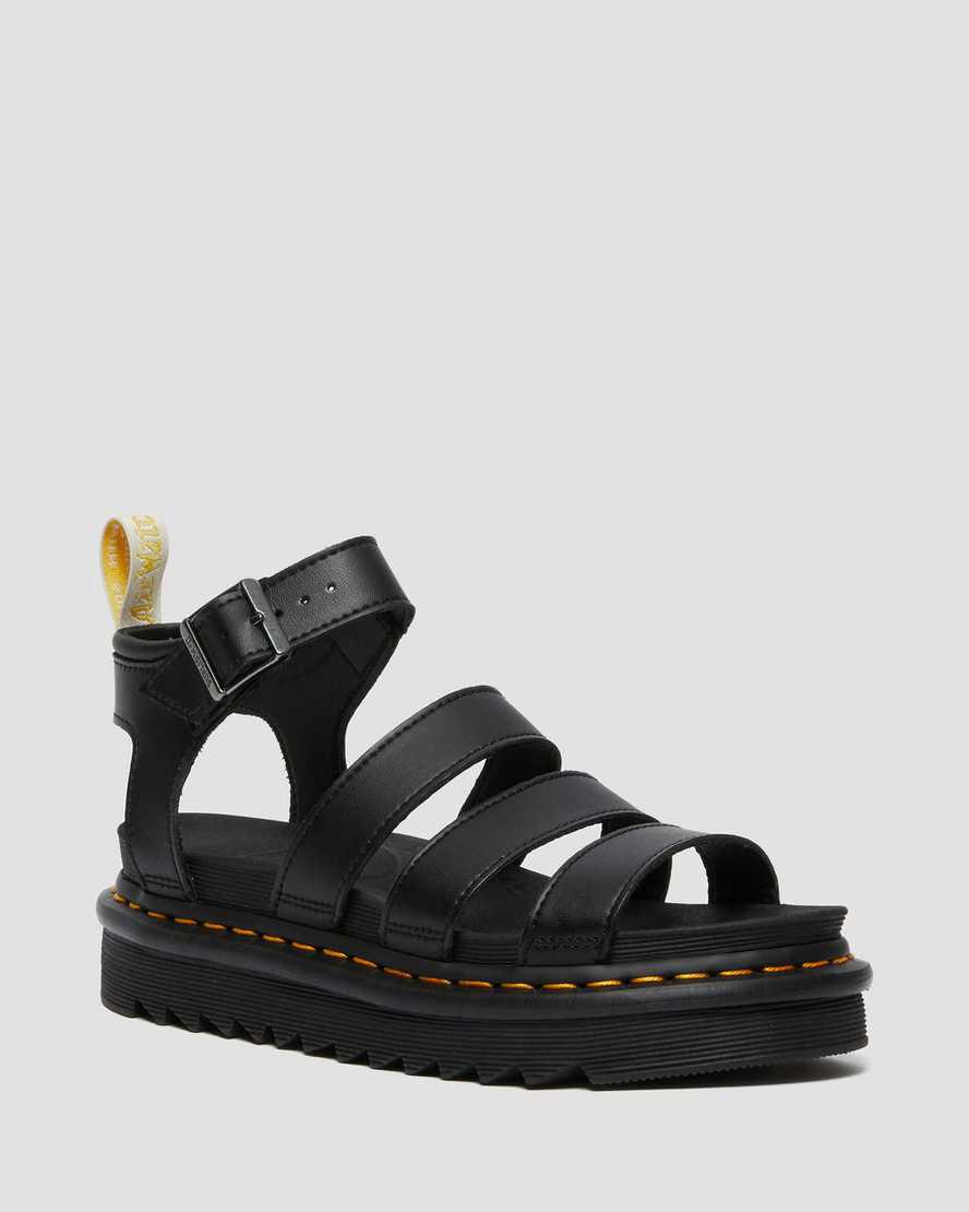 Dr Martens Vegan Blaire Felix Gladiator Kadın Platform Sandalet Siyah Türkiye | 85369-HEPN