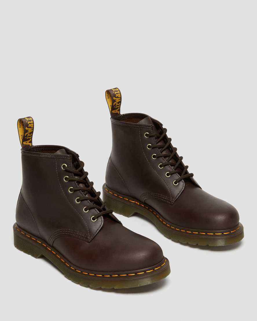 Dr Martens 101 Crazy Horse Deri Erkek Bilek Boy Bot Koyu Kahverengi  Türkiye |  70421-ZAOR