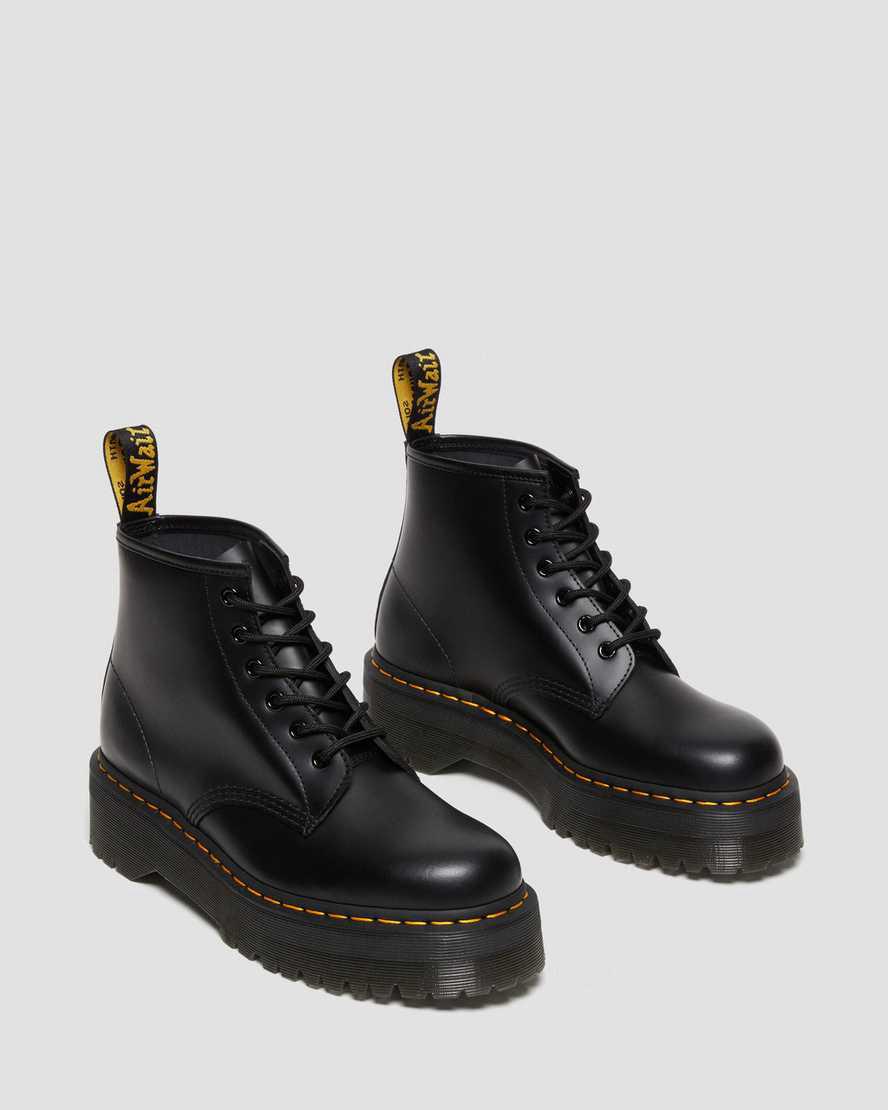 Dr Martens 101 Smooth Deri Ankle Erkek Kalın Taban Bot Siyah  Türkiye |  05246-BCFL