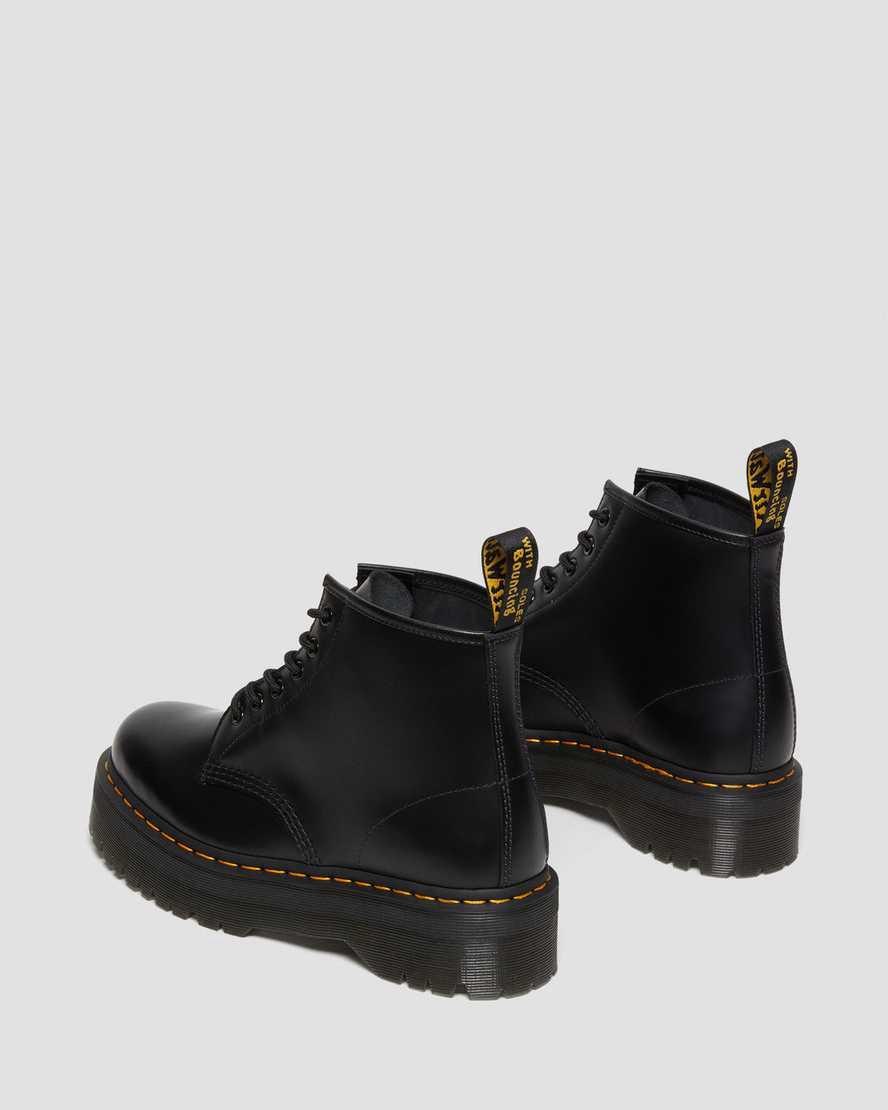 Dr Martens 101 Smooth Deri Ankle Erkek Kalın Taban Bot Siyah  Türkiye |  05246-BCFL