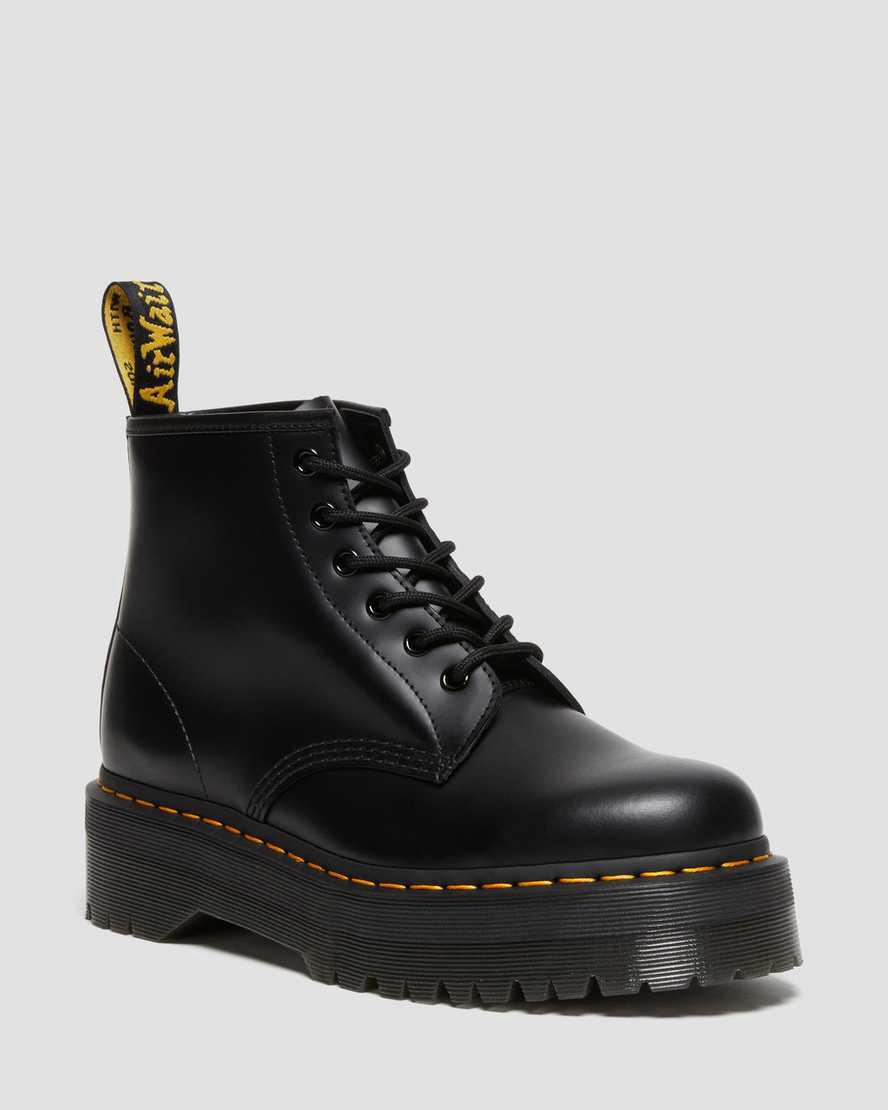 Dr Martens 101 Smooth Deri Ankle Erkek Kalın Taban Bot Siyah  Türkiye |  05246-BCFL