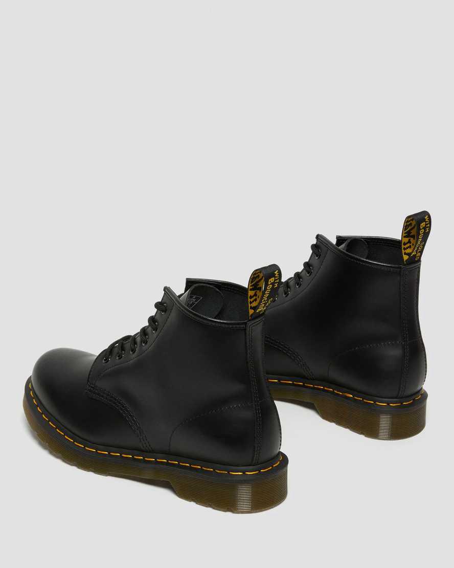 Dr Martens 101 Yellow Stitch Smooth Deri Kadın Bilek Boy Bot Siyah  Türkiye |  03258-DTJI