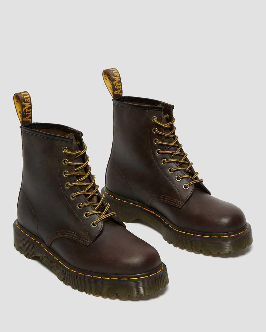 Dr Martens 1460 Bex Crazy Horse Deri Dantel Up Kadın Kalın Taban Bot Koyu Kahverengi  Türkiye |  25846-XUIT